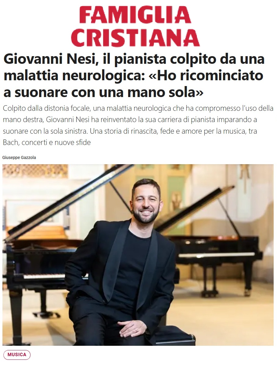 Intervista di Giovanni Nesi per Famiglia Cristiana