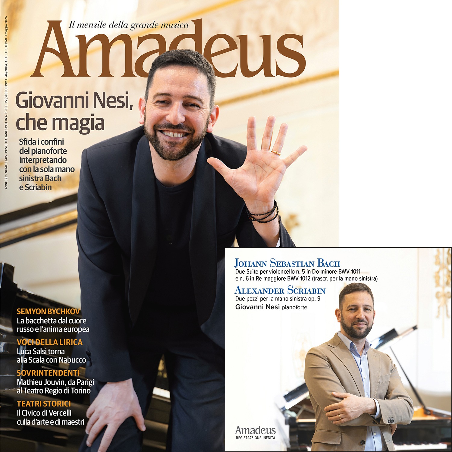 Giovanni Nesi - Copertina della rivista Amadeus